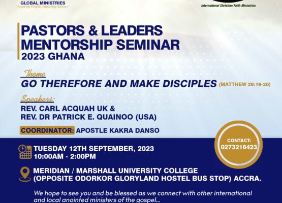 Pastors & Leadership Mentorship Seminar – 2023